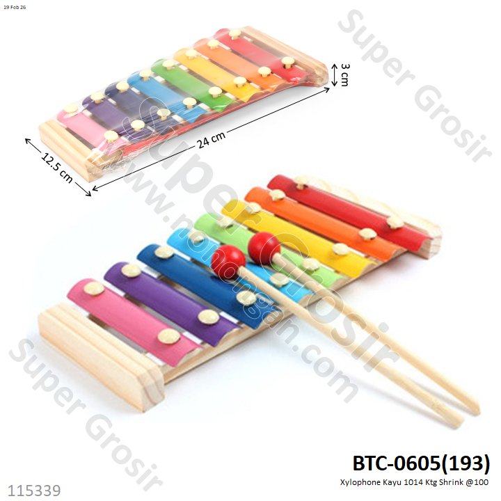 Xylophone Kayu 1014 Ktg Shrink @100