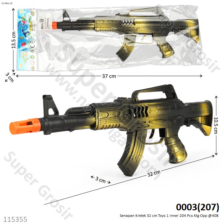 Senapan Kretek 32 cm Toys 1 Inner 204 Pcs Ktg Opp @408
