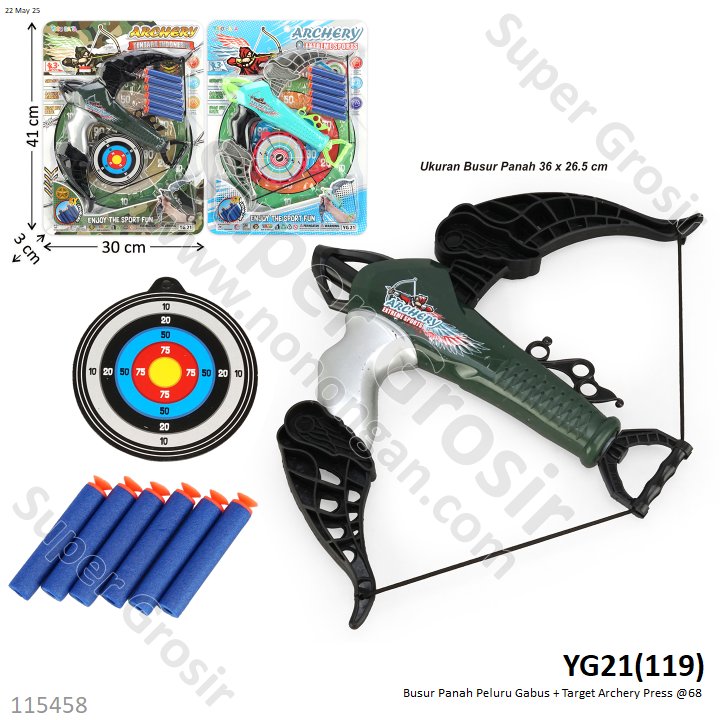 Busur Panah Peluru Gabus + Target Archery Press @68
