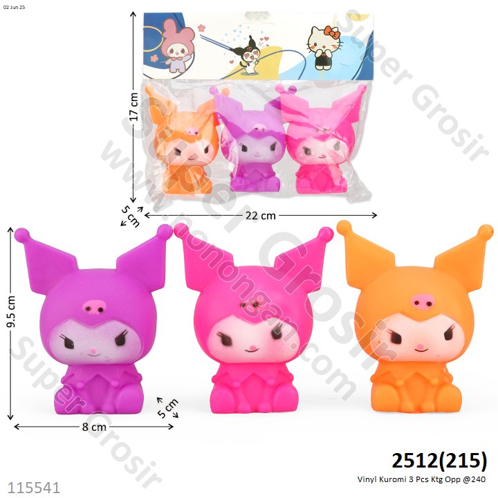 Vinyl Kuromi 3 Pcs Ktg Opp @240