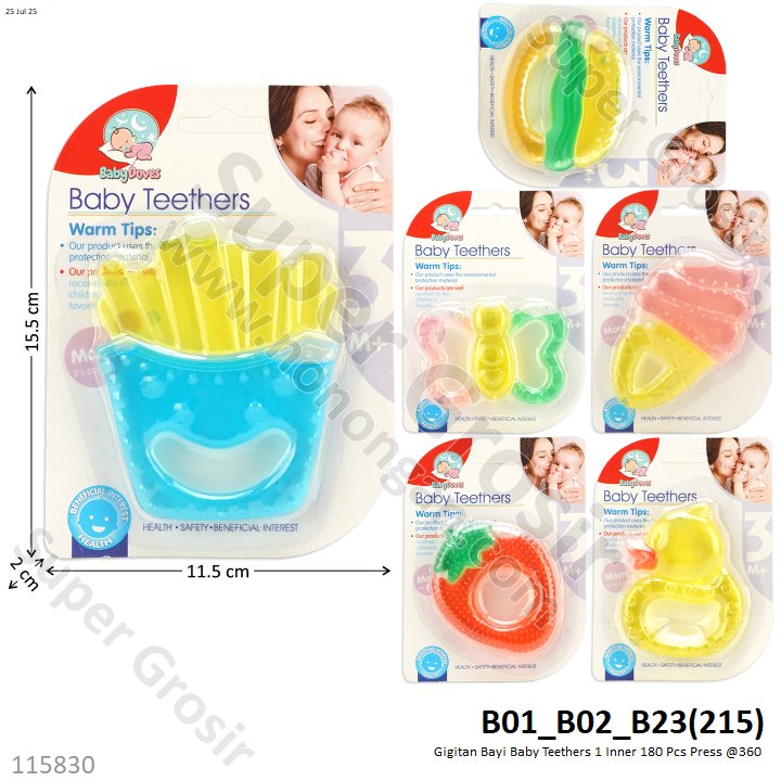 Gigitan Bayi Baby Teethers 1 Inner 180 Pcs Press @360