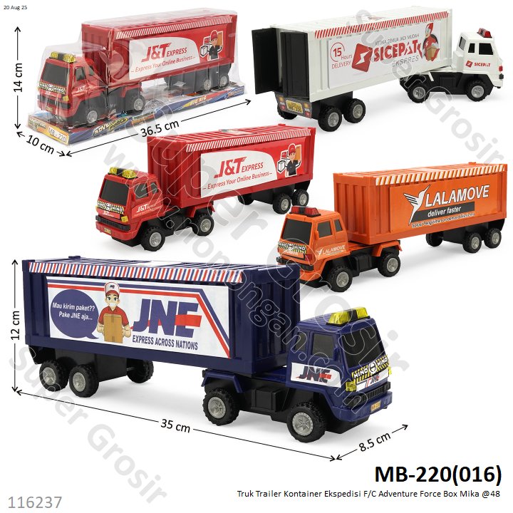 Truk Trailer Kontainer Ekspedisi F/C Adventure Force Box Mika @48