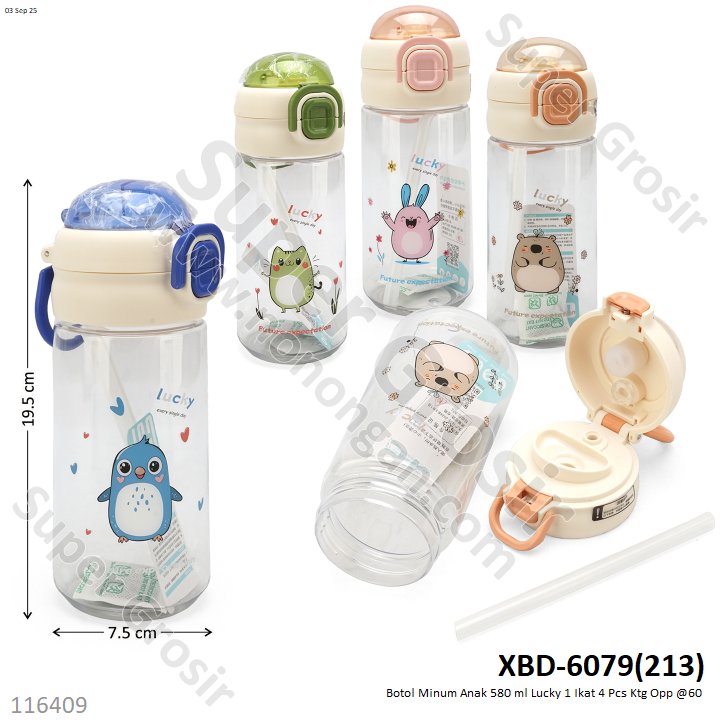 Botol Minum Anak 580 ml Lucky 1 Ikat 4 Pcs Ktg Opp @60