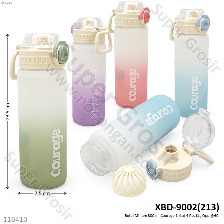 Botol Minum 800 ml Courage 1 Ikat 4 Pcs Ktg Opp @60