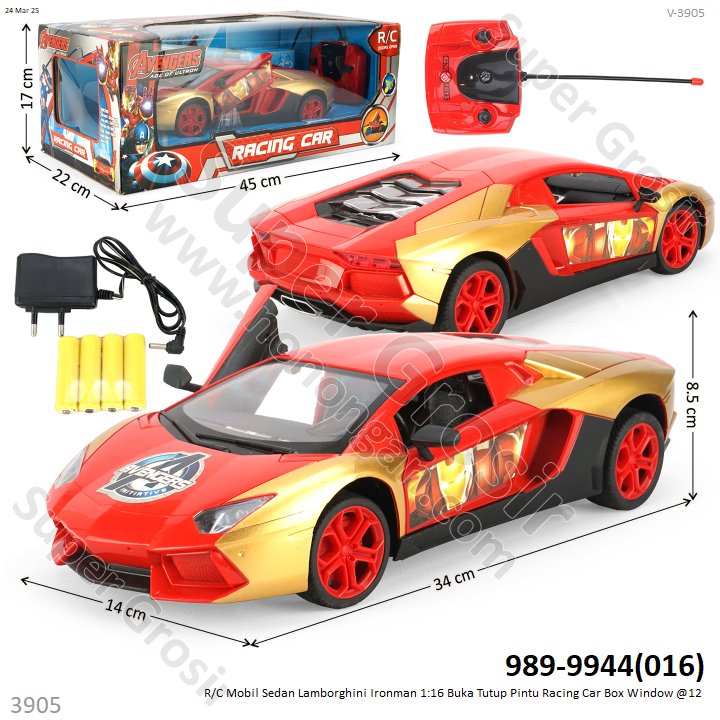 R/C Mobil Sedan Lamborghini Ironman 1:16 Buka Tutup Pintu Racing Car Box Window @12