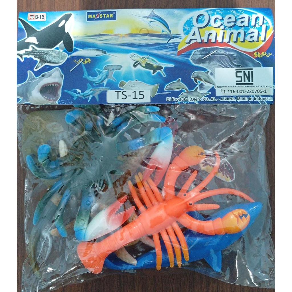 Hewan Laut Set 6 Pcs Ocean Animal TS15 Ktg PVC @120