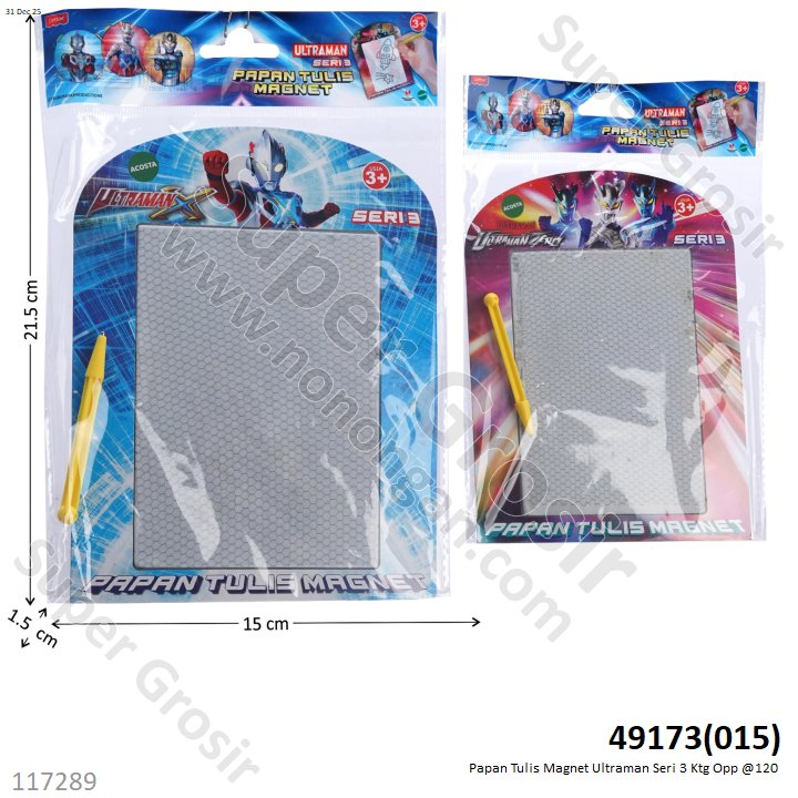 Papan Tulis Magnet Ultraman Seri 3 Ktg Opp @120