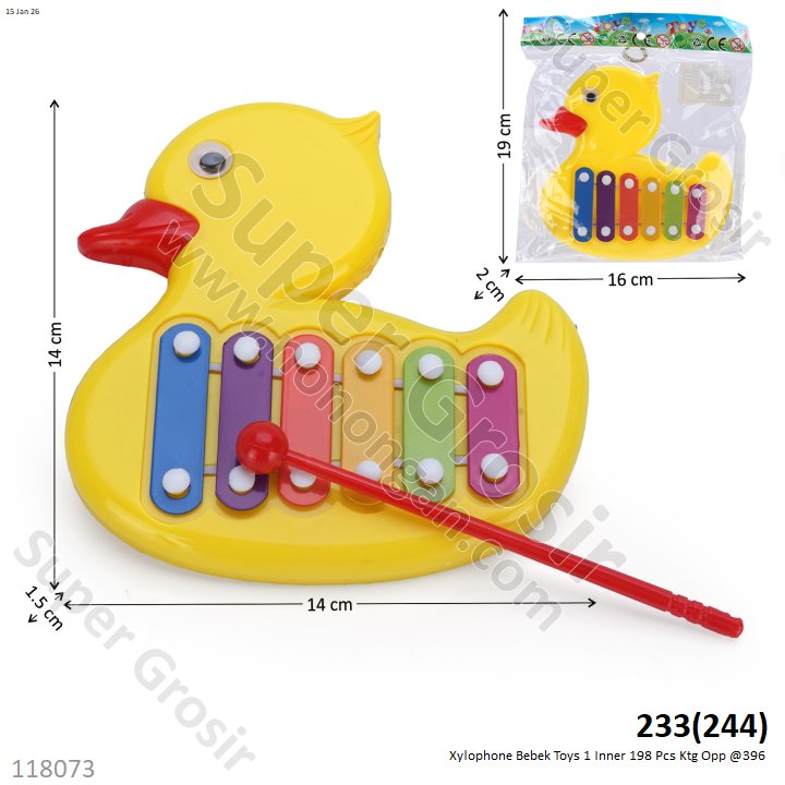 Xylophone Bebek Toys 1 Inner 198 Pcs Ktg Opp @396