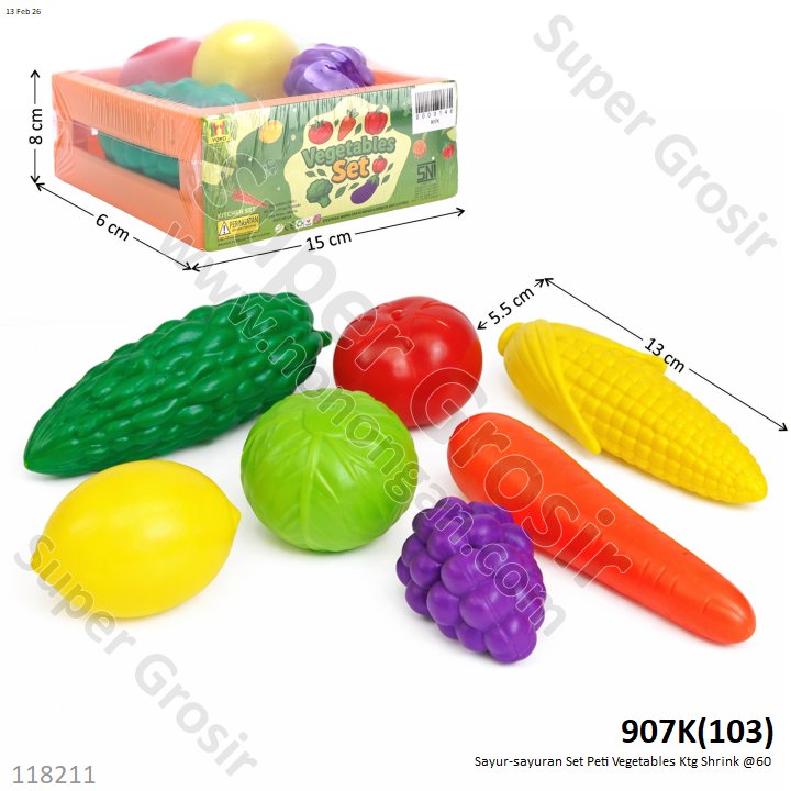 Sayur-sayuran Set Peti Vegetables Ktg Shrink @60