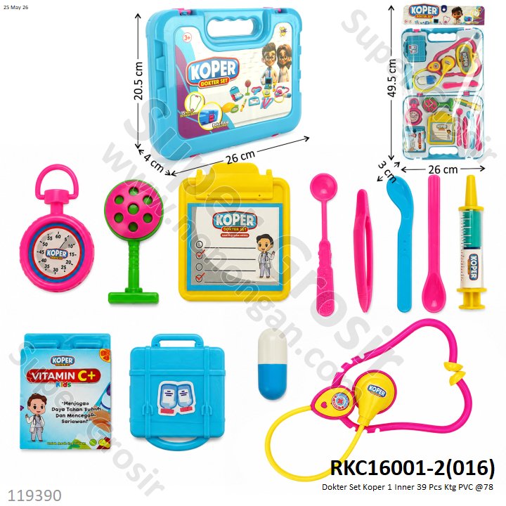 Dokter Set Koper 1 Inner 39 Pcs Ktg PVC @78