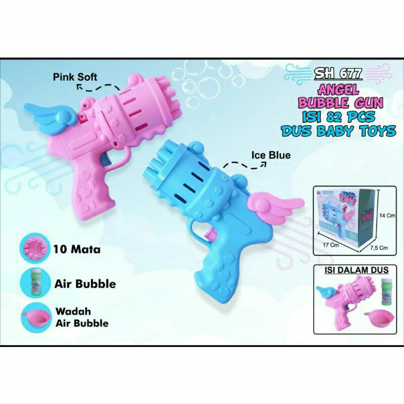 Bubble Gun Angel 10 Lubang B/O Dream Bubble Box @82
