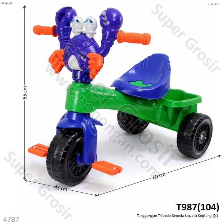 Tunggangan Tricycle Sepeda Kepala Kepiting @1