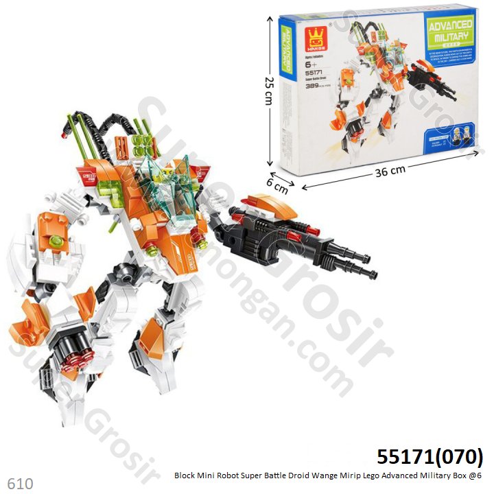 Mini Block Robot Super Battle Droid Wange Advanced Military Box