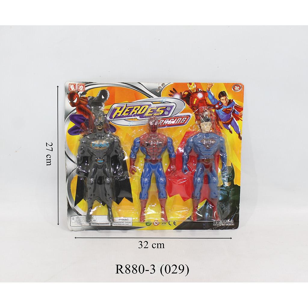 Action Figure Super Hero 3 Pcs Heroes Racing Press @144