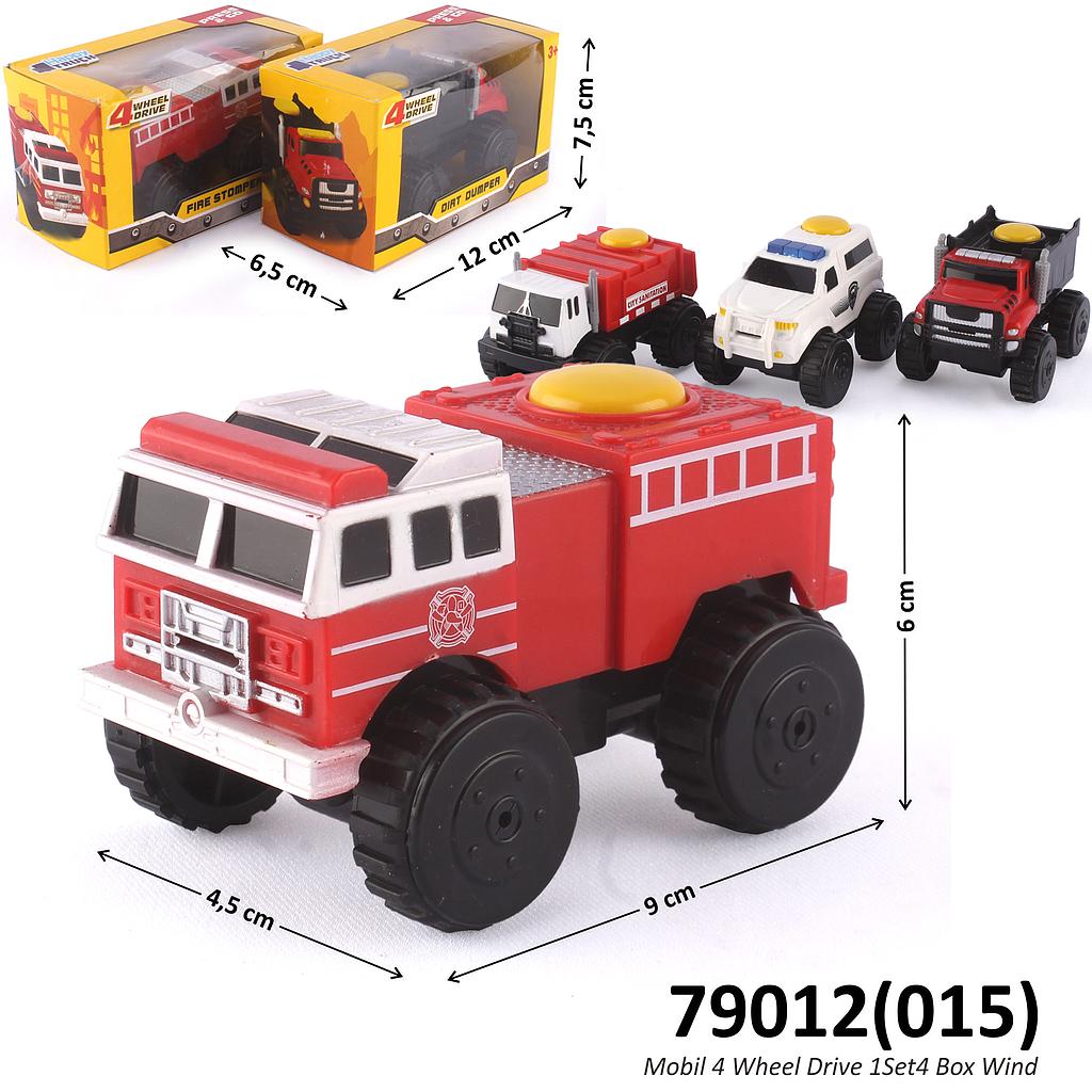 Mobil / Truk B/O Jalan 4 Wheel Drive 4 Model Box Window @75