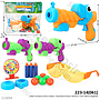 Pistol Dinosaurus Set Kacamata dan Target Peluru Gabus Tempel Kaca dan Bola Ping Pong Dinosaur Soft Gun 1 Inner 168 Pcs Ktg PVC @336