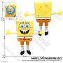 Mainan Tiupan Karakter Spogebob Squarepants 1 Inner 14 Pcs Ktg PVC @126