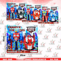 Robot Optimus Prime + Topeng Transformers Rescue Bots 4 Warna Press @24