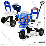 Tunggangan Sepeda Roda 3 Motor Polisi Dorong dan Sandaran Ktg PVC @6