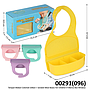 Lunch Box Celemek Silikon + Sendok Meal Boxes For Children 4 Warna Box Window @80