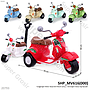 Tunggangan Sepeda Balance Bike Motor Vespa B/O Musik Lampu + Dorongan Classy Ktg Opp @4