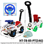 Tunggangan Dorong Mobil Polisi B/O Suara Musik Sirine + Dorongan + Helm Racingln Ktg PVC @6