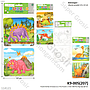 Puzzle Kertas Dinosaurus 2 Pcs Puzzle 1 Inner 360 Pcs Ktg Opp @720