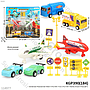 Kendaraan Pesawat dan Mobil 4 Pcs P/B + Truk 2 Pcs F/W + Rambu Airport Press @72